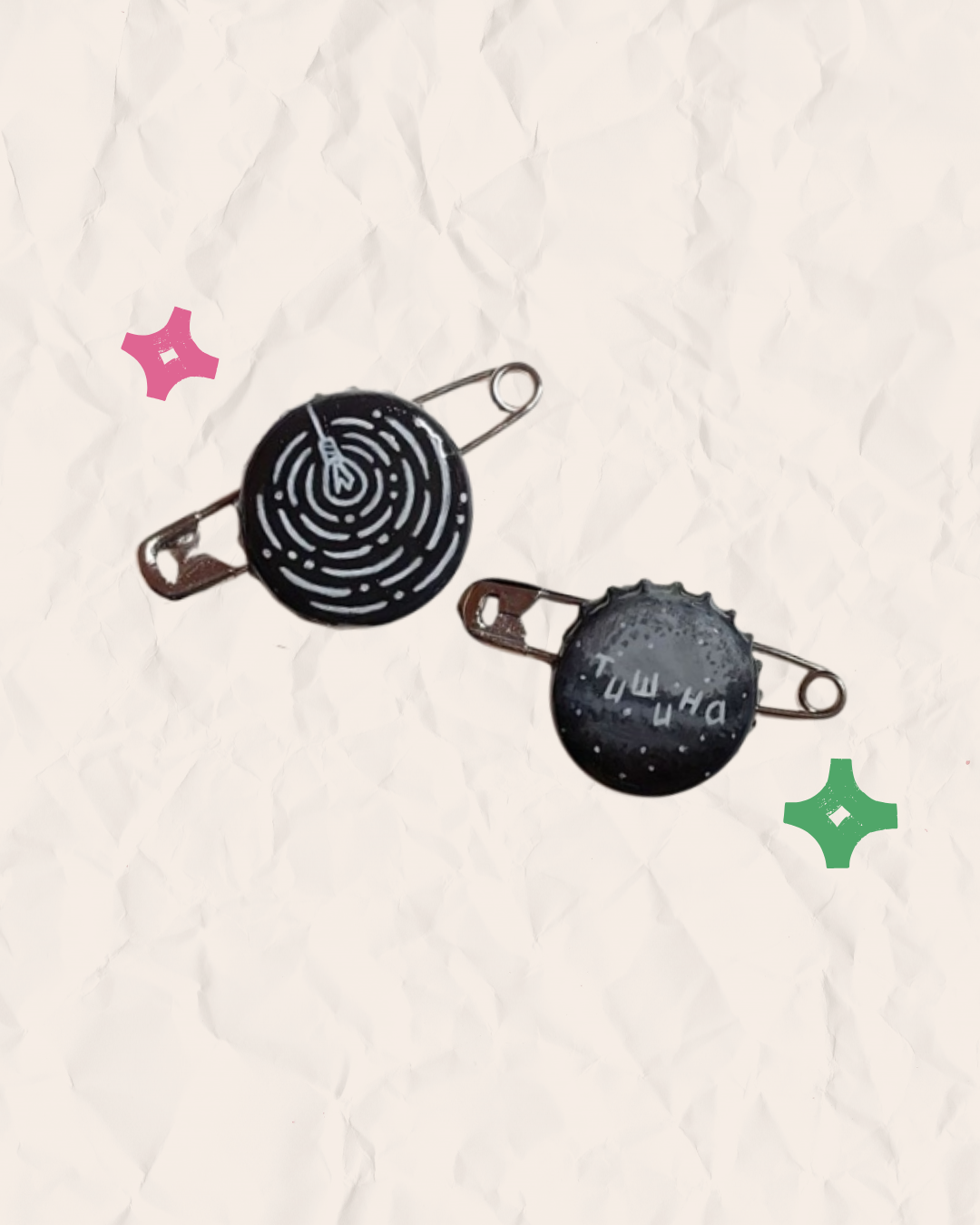 Bottle cap pin craft